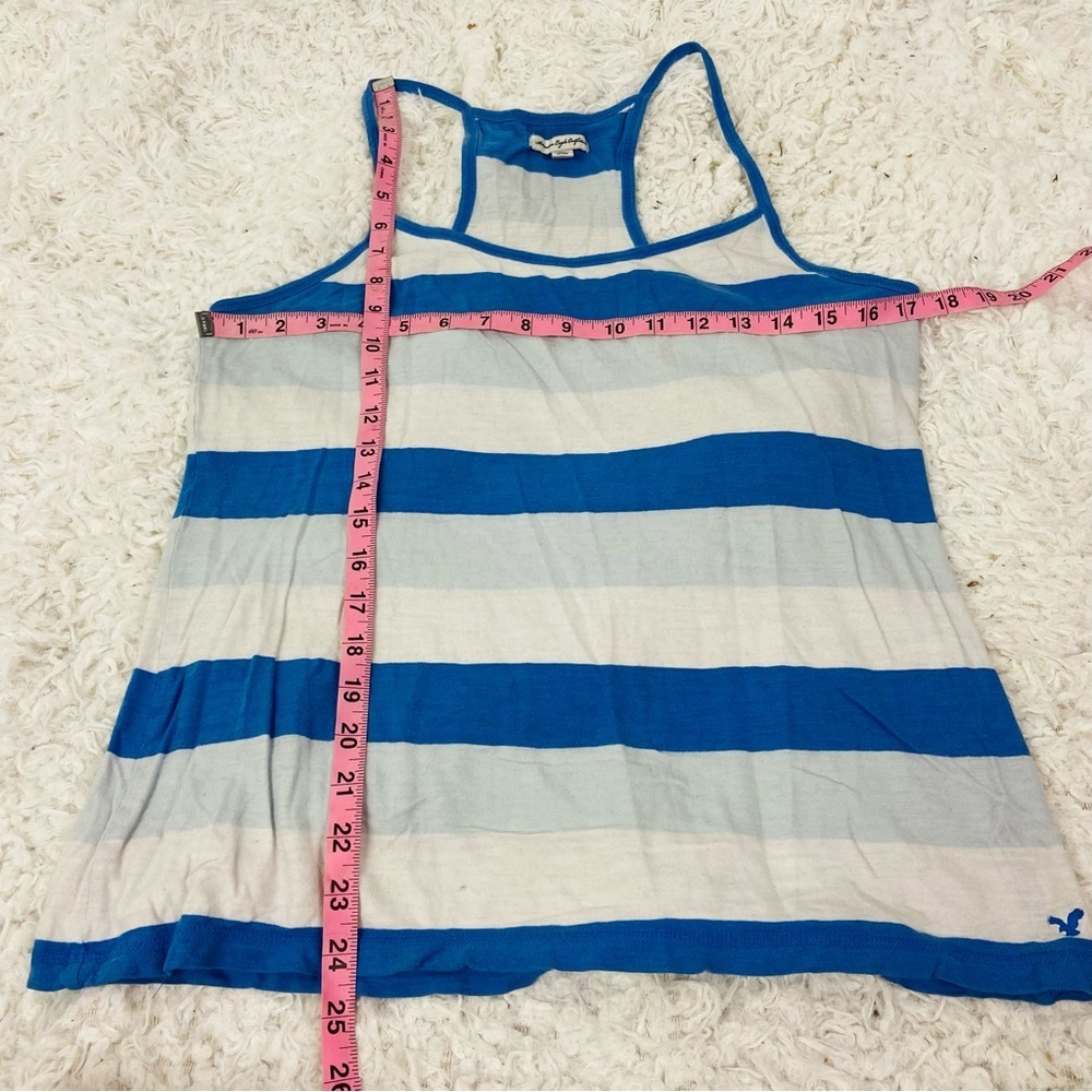 American Eagle Outfitters Blue and White Striped cotton Tank Top size large - Picture 12 of 12